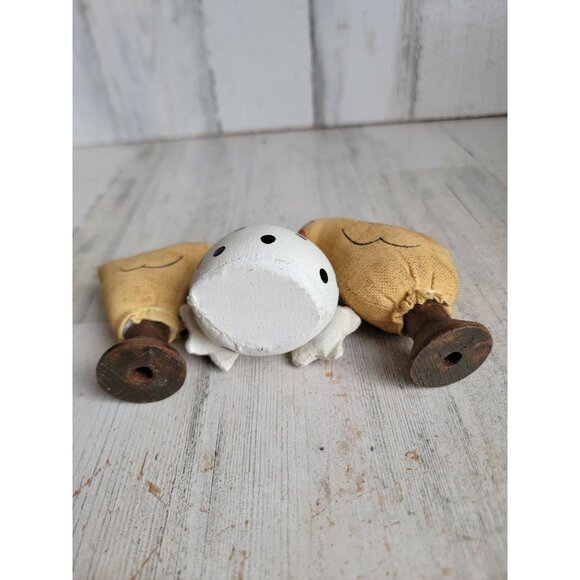 Miniature plush folk art vintage chicken spring chick set toy figure Easter home - Picture 9 of 9